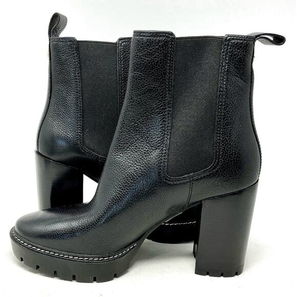 🆕Tory Burch Chelsea 70mm Lug Bootie Black Boot Size 8.5 NEW - Picture 6 of 11